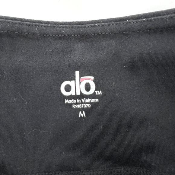 ALO Womens Color Block Leggings Black and Blue Size M 25" Inseam - Picture 5 of 7